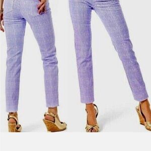Lilly Pulitzer South Ocean High Rise Skinny Pants, Light Lilac Verbena Gingham-0